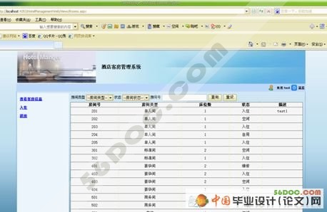 酒店客房管理系统的设计与实现