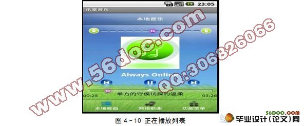基于安卓Android的网络音乐播放器的设计与实现