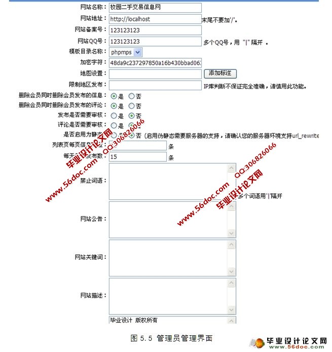 二手信息网站的设计与开发(PHP,MySQL)