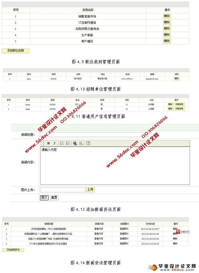 大学生兼职求职网站的设计与实现(SSH,MySQL)(含录像)