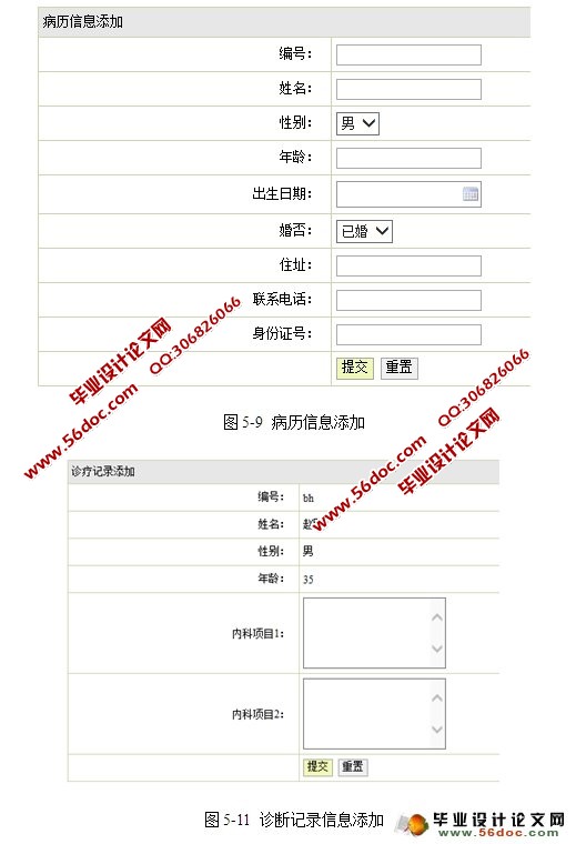 电子病历管理系统的设计与实现(SSH,SQLServer)