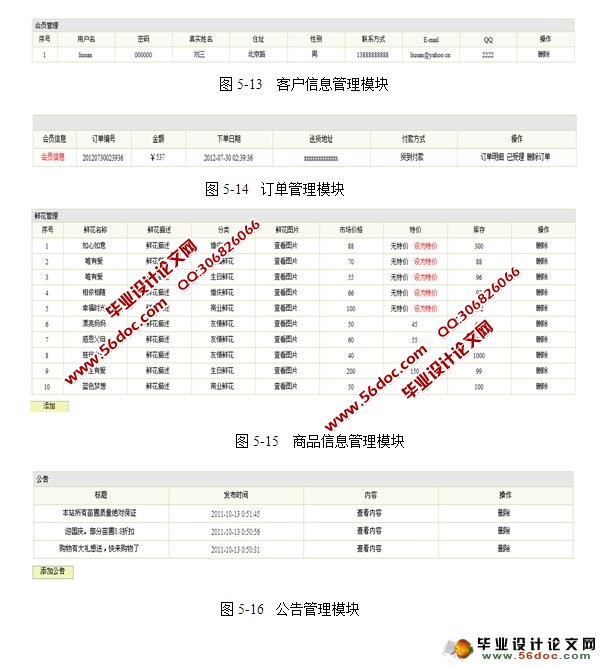 网上鲜花花店销售管理系统的设计与实现JSP