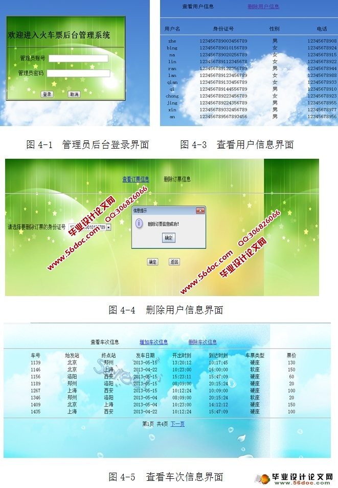 火车票网络订票售票系统的设计与实现(NetBeans,MySQL)