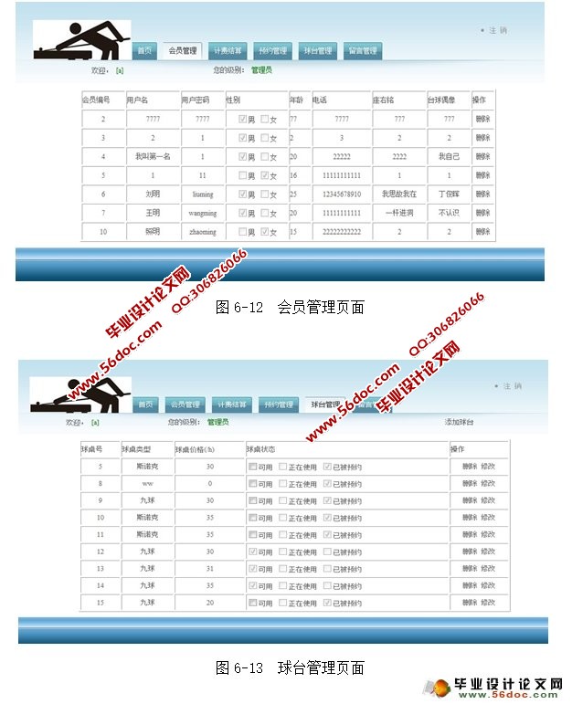 台球厅会员管理系统的设计(Netbeans,Myeclipse,MySQL,SQLServer)