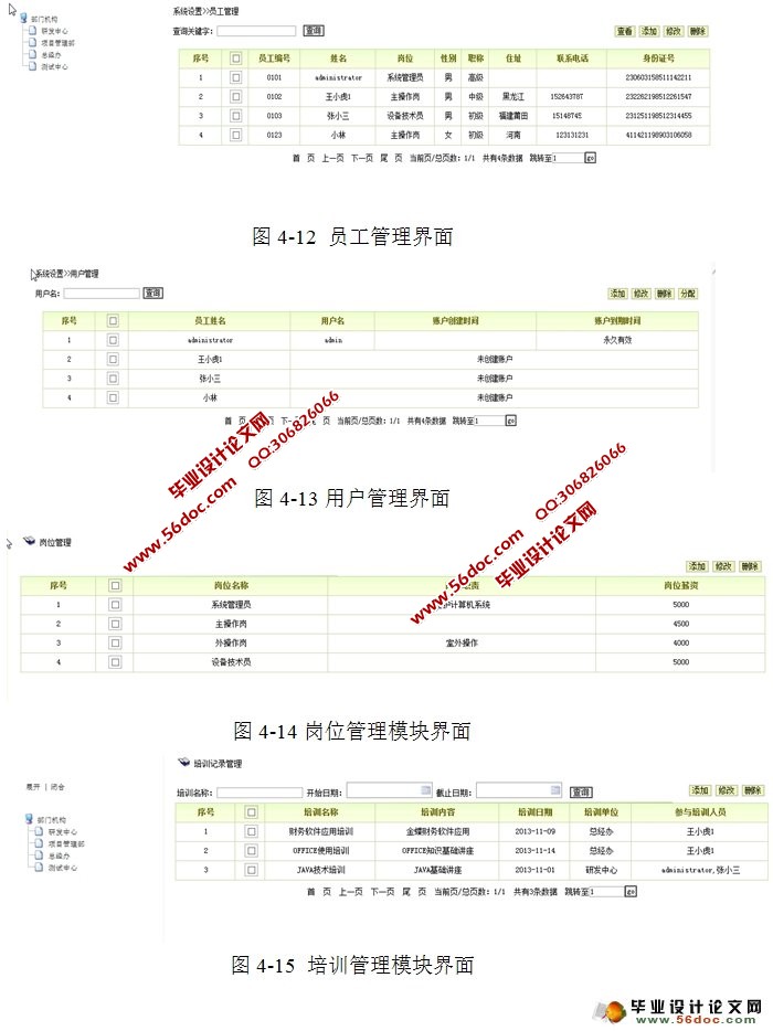 基于Web的企业管理信息系统-人事管理模块(MySQL)