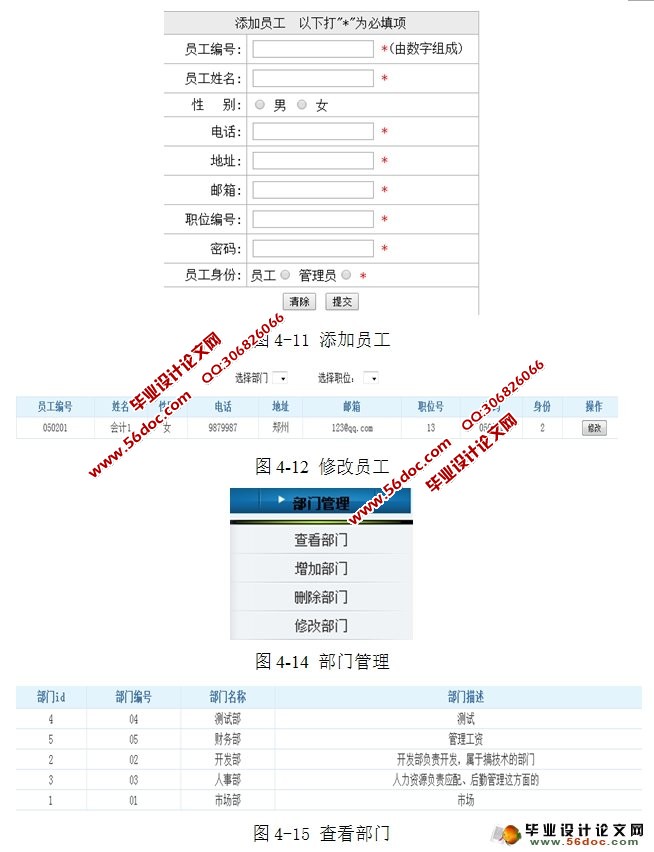 小型企业员工工资管理系统的设计与实现(SSH,MySQL)