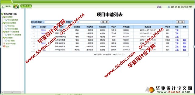 科学研究机构管理系统(科研管理)的设计与实现(JSP,SQL)
