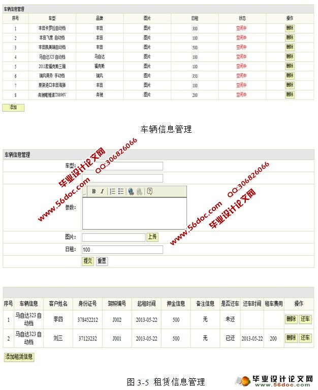 网上租车(汽车租赁)系统的设计与实现(SQL)