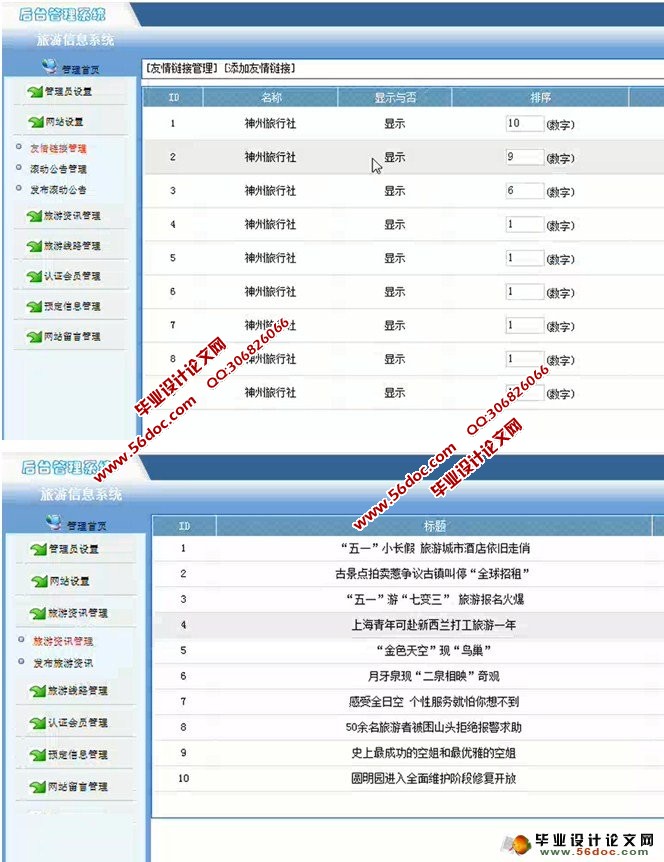 旅游网站(旅游信息管理系统)的设计与实现(SQL)