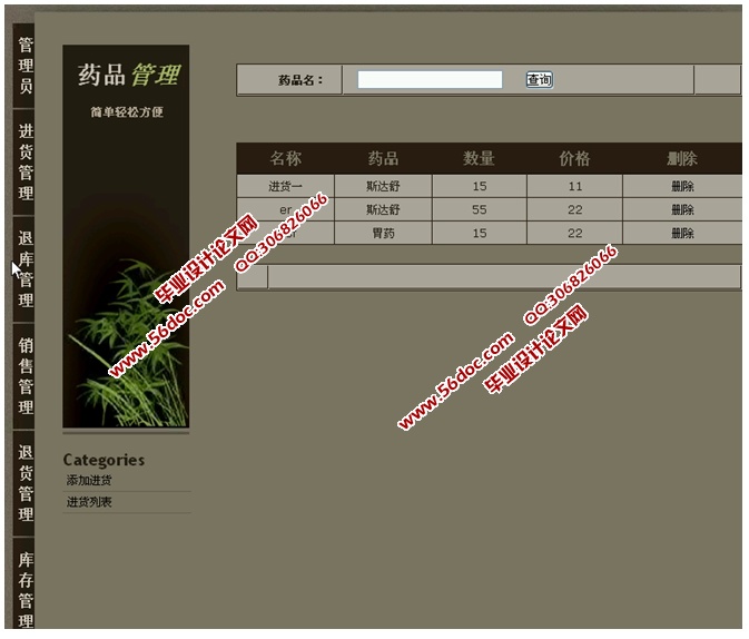 医院药品管理系统的设计与实现(ASP.NET,SQL)