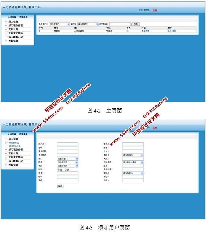 企业人力资源管理系统的设计和实现(SSH,MySQL)