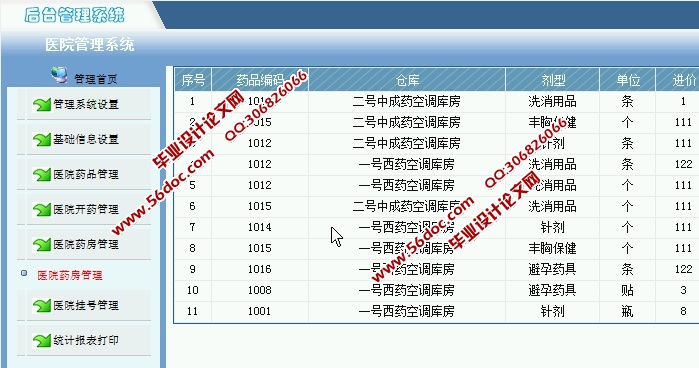 医院管理系统的设计与实现(JSP,SQLServer)