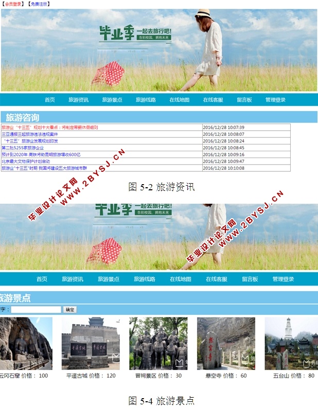 旅游信息网站管理系统设计与实现(ASP.NET,SQL)
