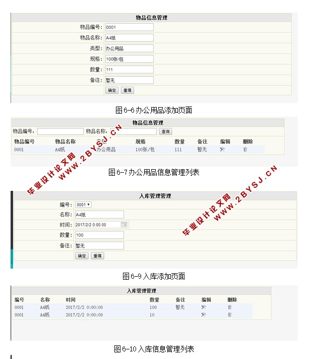 基于WEB办公平台办公用品管理系统的设计与实现(ASP.NET,SQL)