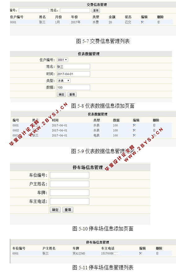 朝阳花园小区管理信息系统设计与实现
