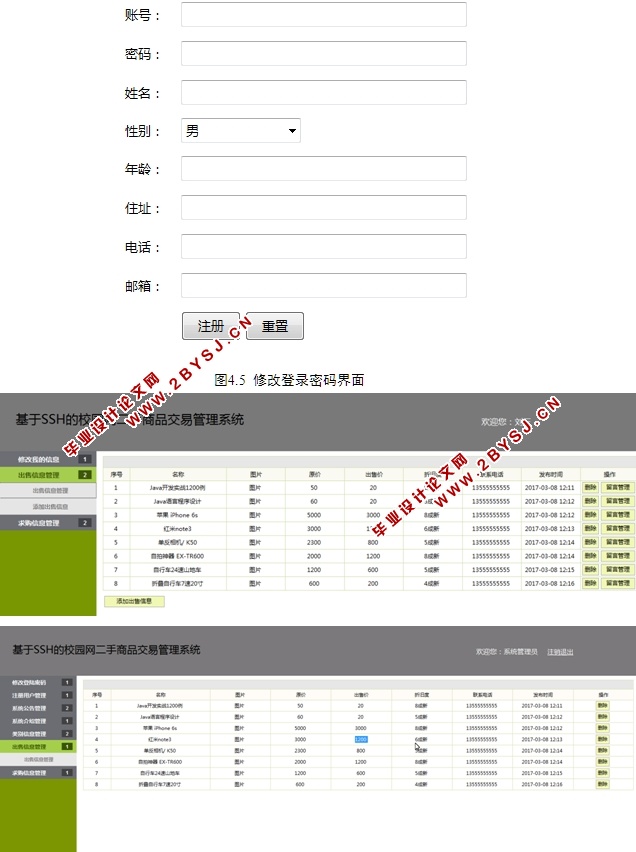 基于SSH校园网二手商品交易管理系统设计与实现(MySQL)