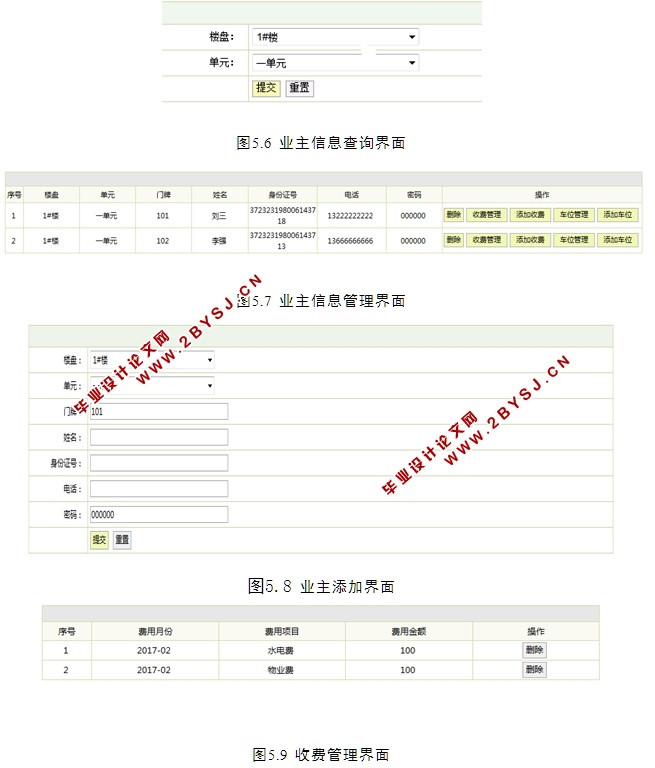 圣合苑小区物业管理系统的设计与实现(JSP,MySQL)