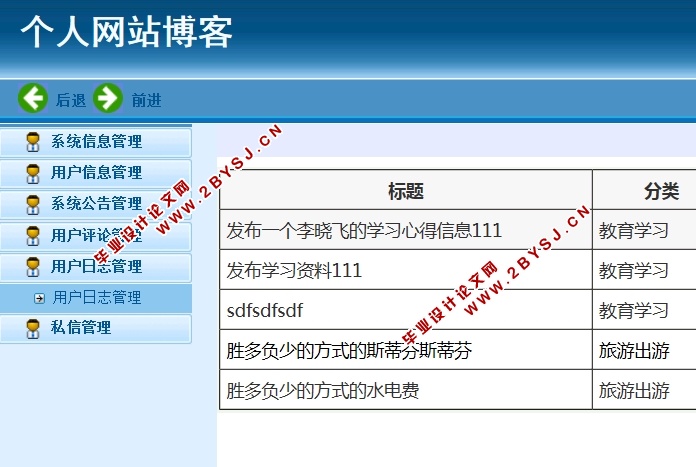 个人网站博客的设计和实现(ASP.NET,SQL)(含录像)