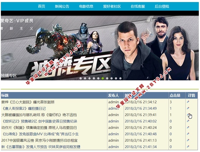 基于Web的电影交流社区的设计与实现(ASP.NET,SQL)(含录像)