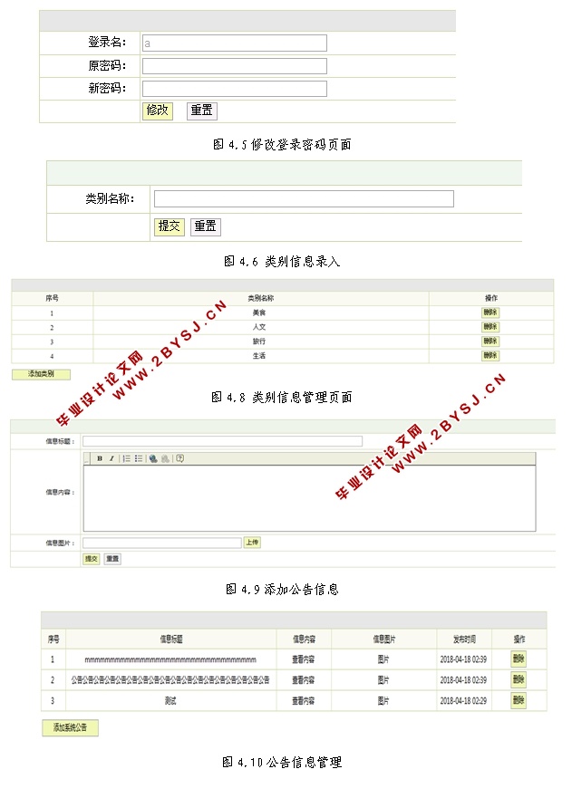 摄影爱好者交流平台的设计与实现(前台加后台,SSH,MySQL)(含录像)
