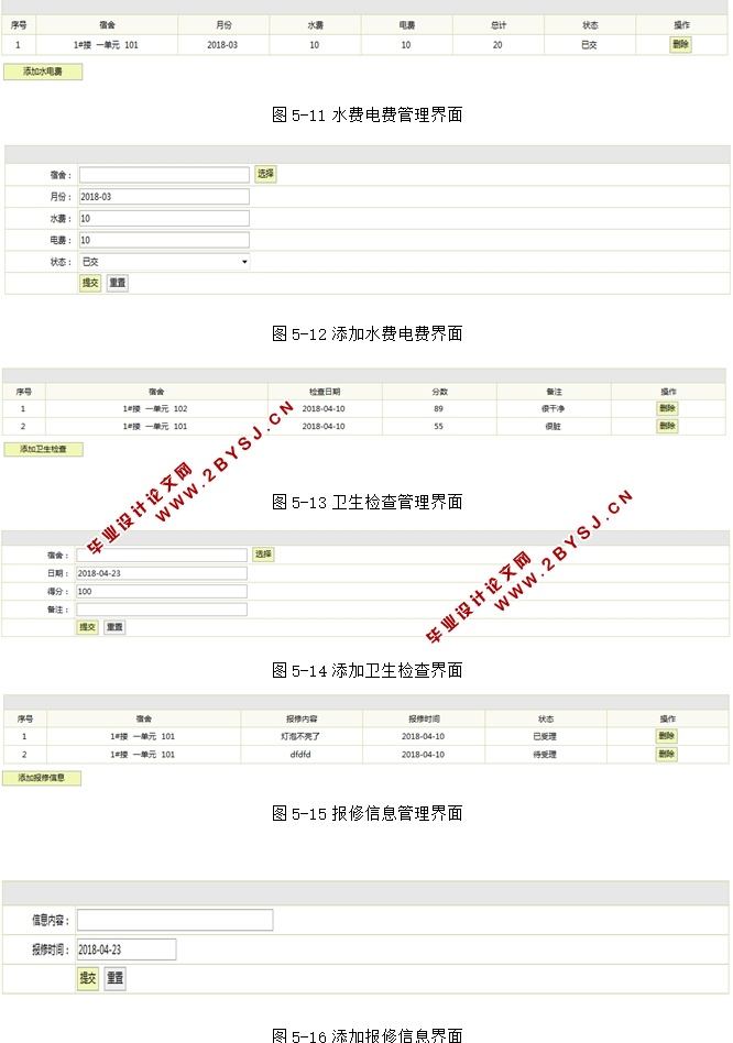 基于JSP的学生宿舍管理系统的设计与实现(MySQL)(含录像)