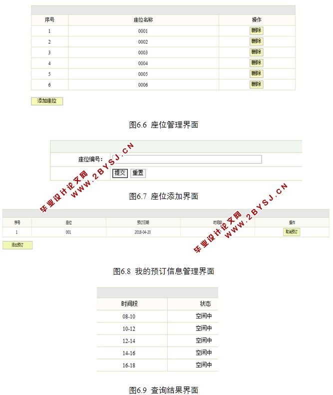 图书馆座位预订系统的设计与实现(JSP,MySQL)(含录像)