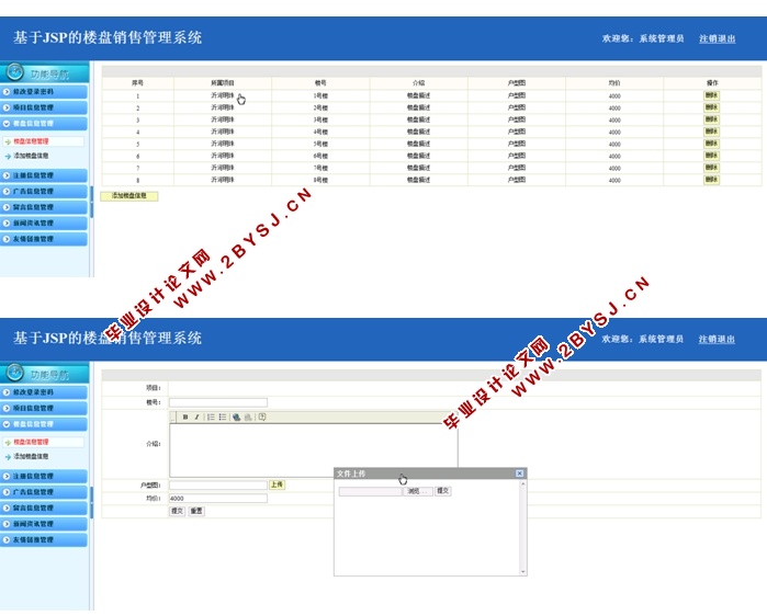 基于JSP的楼盘销售管理系统的设计与实现(MySQL)(含录像)
