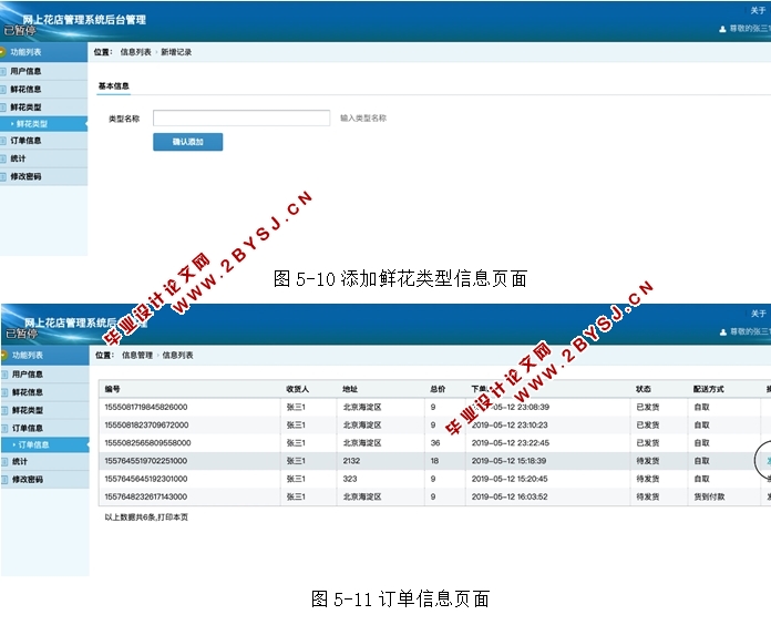 网上花店管理系统的设计与实现(SSM,MySQL)(含录像)