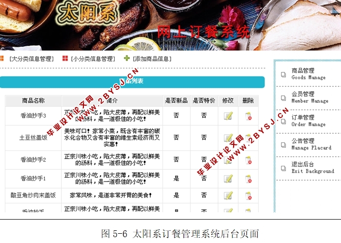 太阳系订餐管理系统的设计与实现(JSP,MySQL)