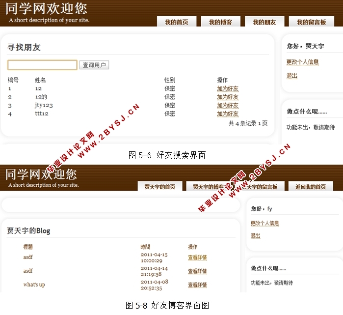 一路顺风同学录网站的设计与实现的设计(NEO,Spring,WebWork,FreeMarker,MySQL)