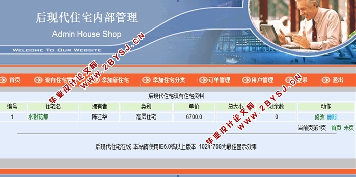 后现代住宅销售与服务系统的设计与实现(JSP,Access)