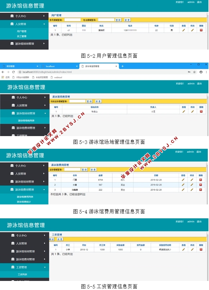 基于Java的游泳馆信息管理网站的设计与实现(SpringMVC,MySQL)