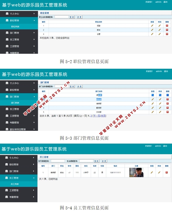 基于web的游乐园员工管理系统的设计与实现(SSM,MySQL)
