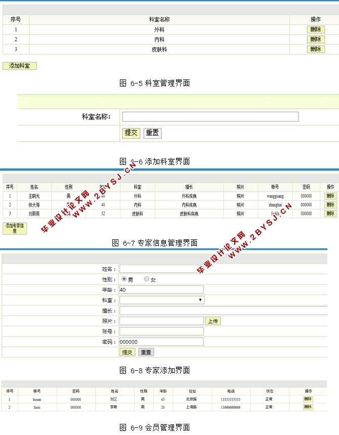医院官网系统的设计与实现(JSP,MySQL)