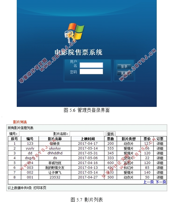网上电影票选订(电影院售票)管理系统的设计(ASP.NET,SQL)
