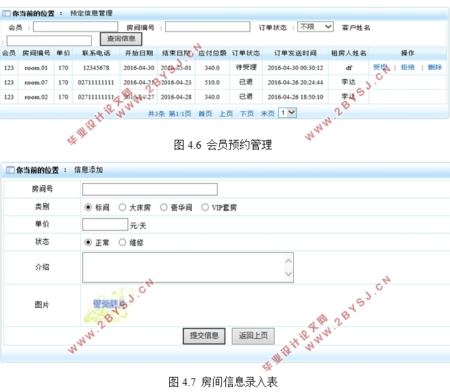 基于B/S模式的小型酒店管理系统的研发(MyEclipse,MySQL)