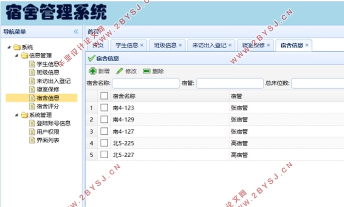 某学校学生宿舍物业管理信息系统的设计(SpringMVC,MySQL)