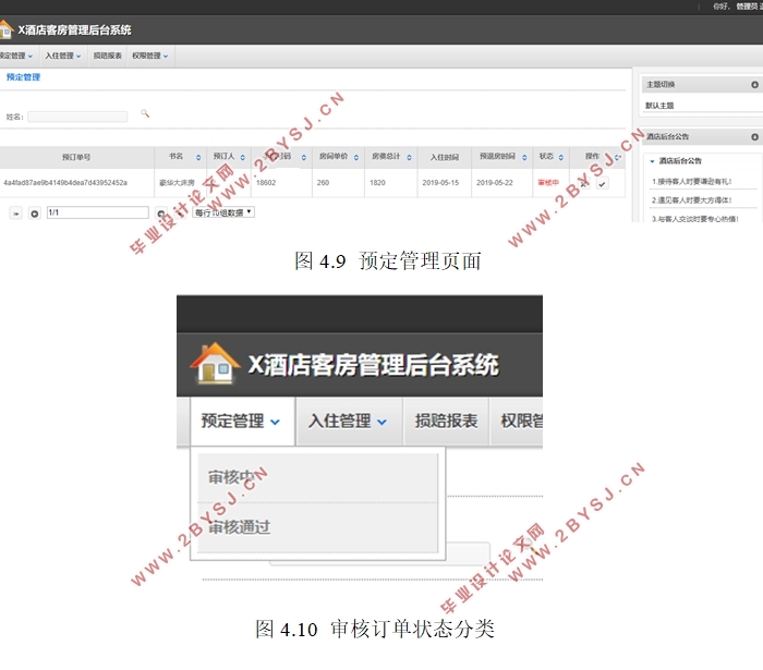 X酒店客房管理信息系统的设计(Eclipse,Java,MySQL)