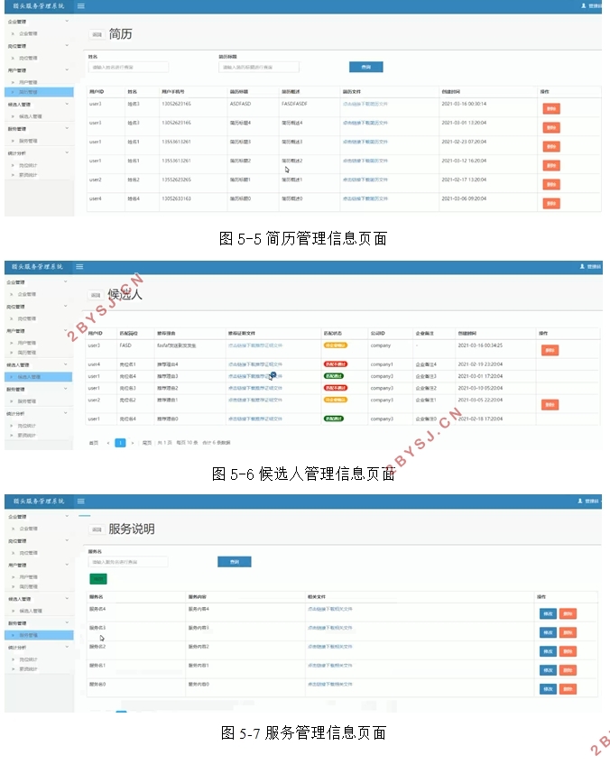 猎头服务管理系统的设计与实现(SSM,MySQL)