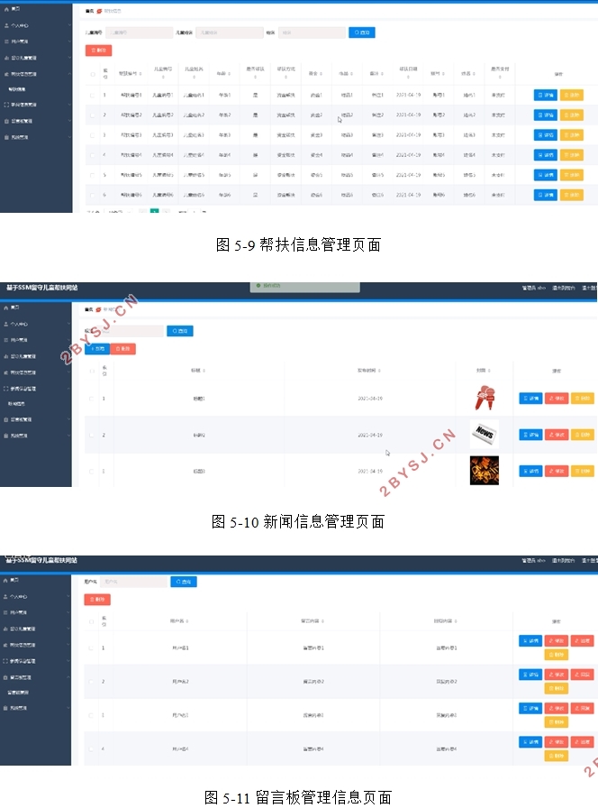 基于SSM的留守儿童帮扶网站的设计与实现(MySQL)
