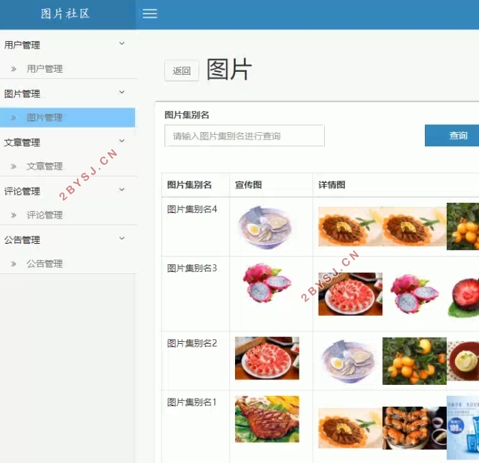 基于SpringBoot图片社区的设计与实现(Bootstrap,SSM,MySQL)