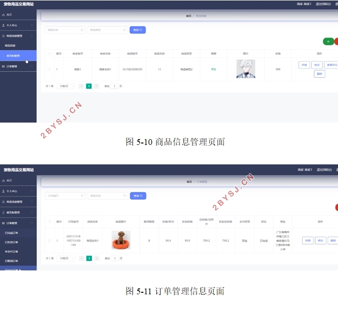 宠物用品交易网站的设计与实现(SSM,MySQL)