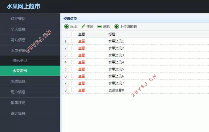 水果网上超市的设计与实现(SSM,MySQL)