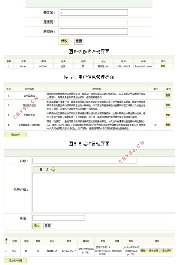 车险承保管理系统的设计与实现(SSH,MySQL)
