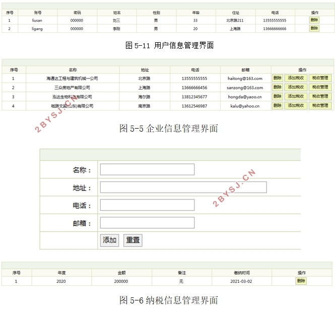 基于web的纳税查询管理系统的设计与实现(SSH,MySQL)