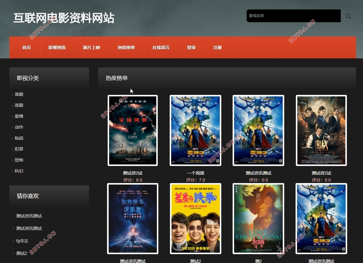 基于PHP的影视资讯网站的设计与实现(MySQL)