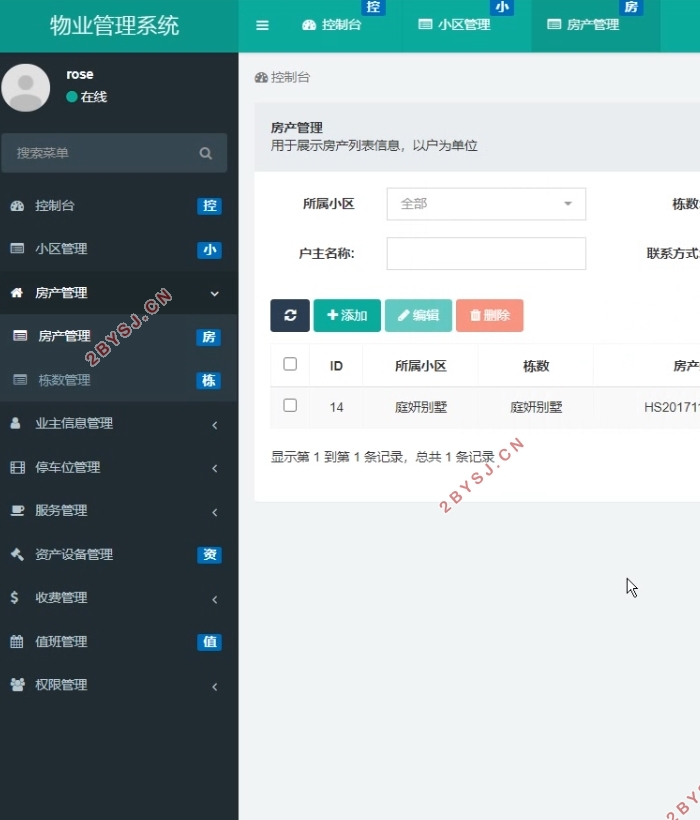 多小区物业管理系统的设计与实现(ThinkPHP5, Bootstrap,MySQL)