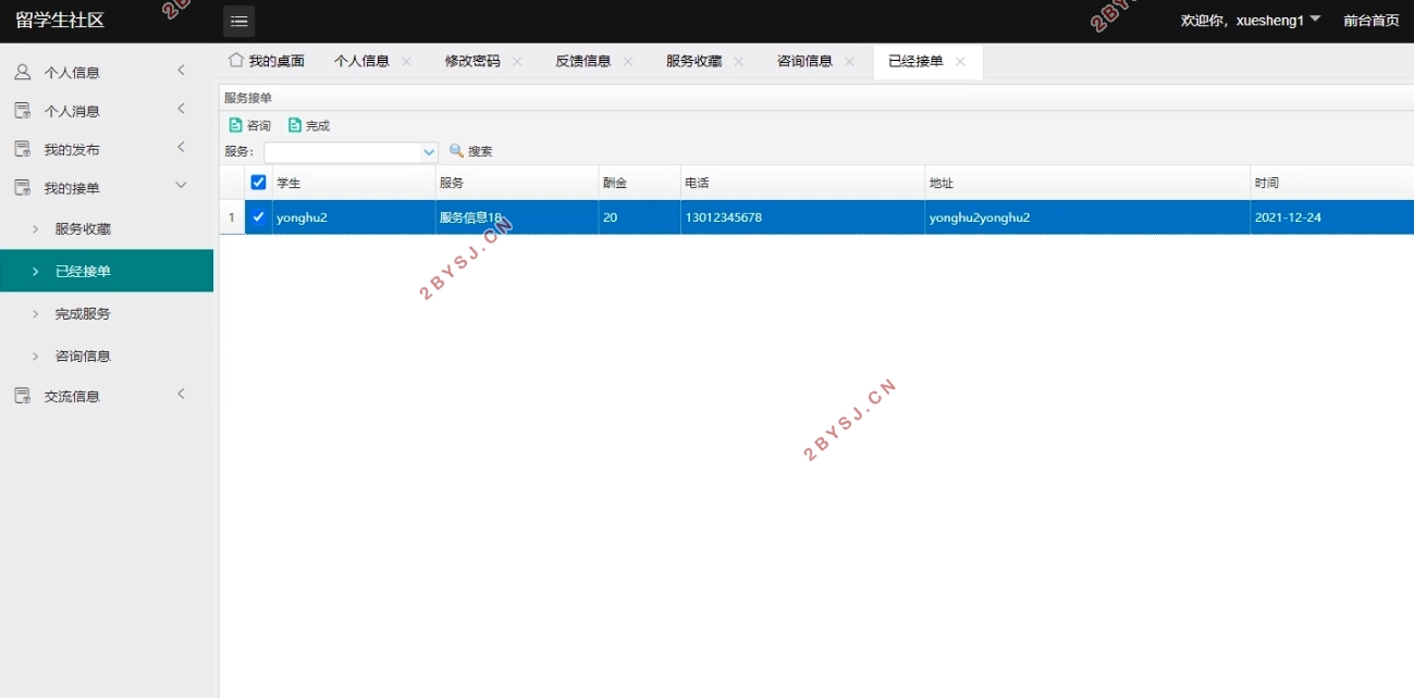 留学生社区运营系统的设计与实现(SSM,MySQL)