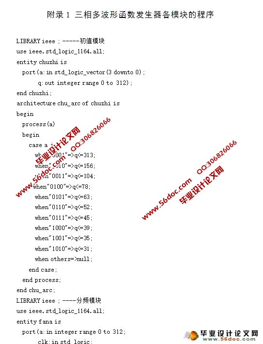 基于CPLD的三相多波形函数发生器(附程序,电路原理图)