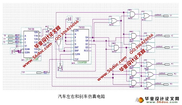汽车尾灯控制电路设计(附程序,电路原理图)